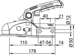 Zugkugelkupplung "Neue Ausführung" AK270, mit Soft-Dock